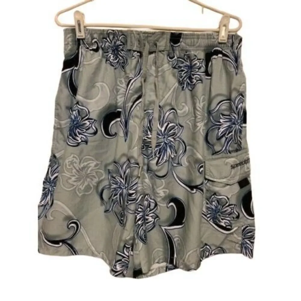 SPEEDO SIZE LARGE FLORAL SWIM TRUNKS